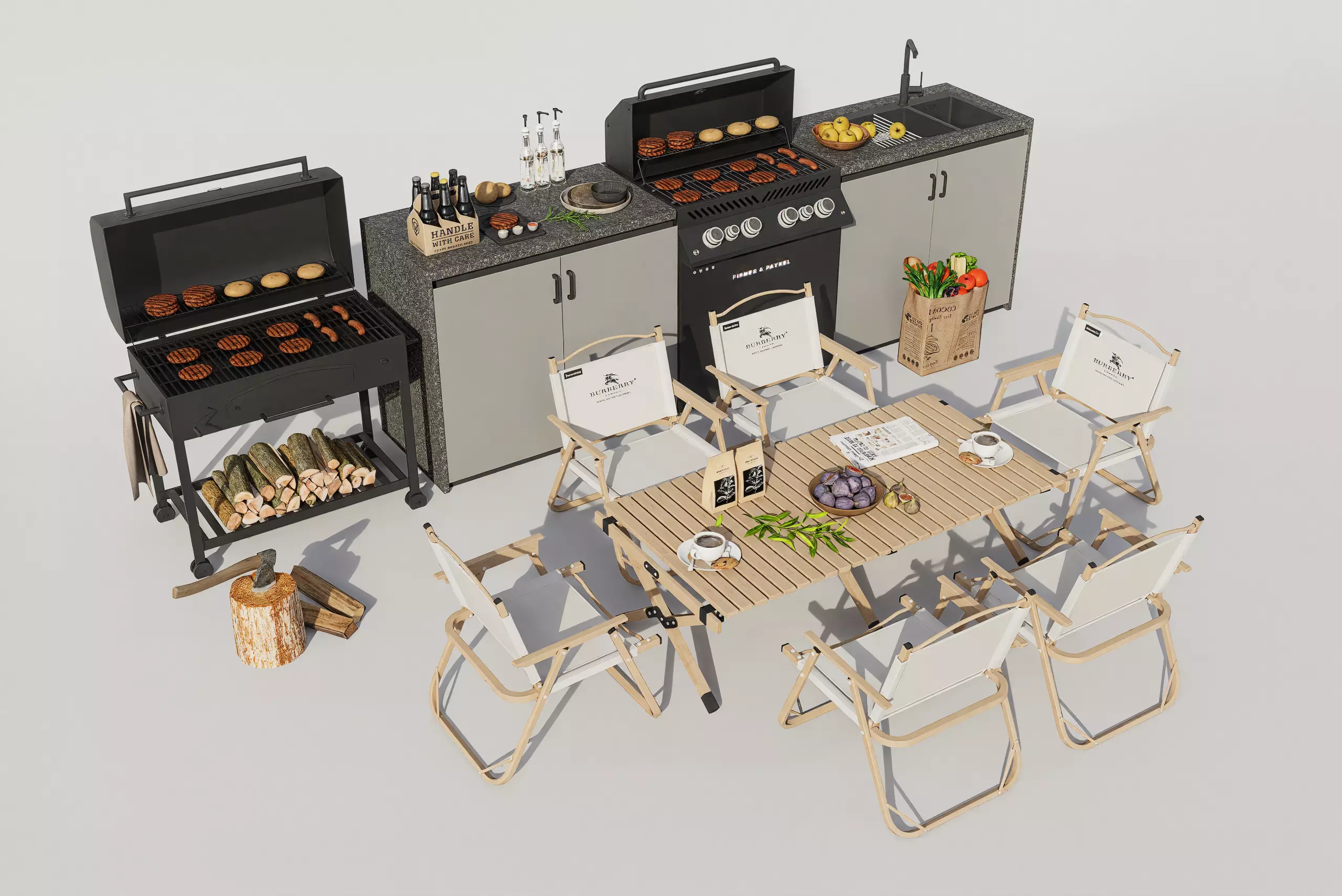 Barbecue grill 3D model 3D model_0