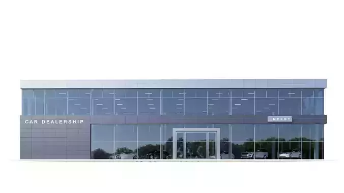 car dealership Low-poly 3D model