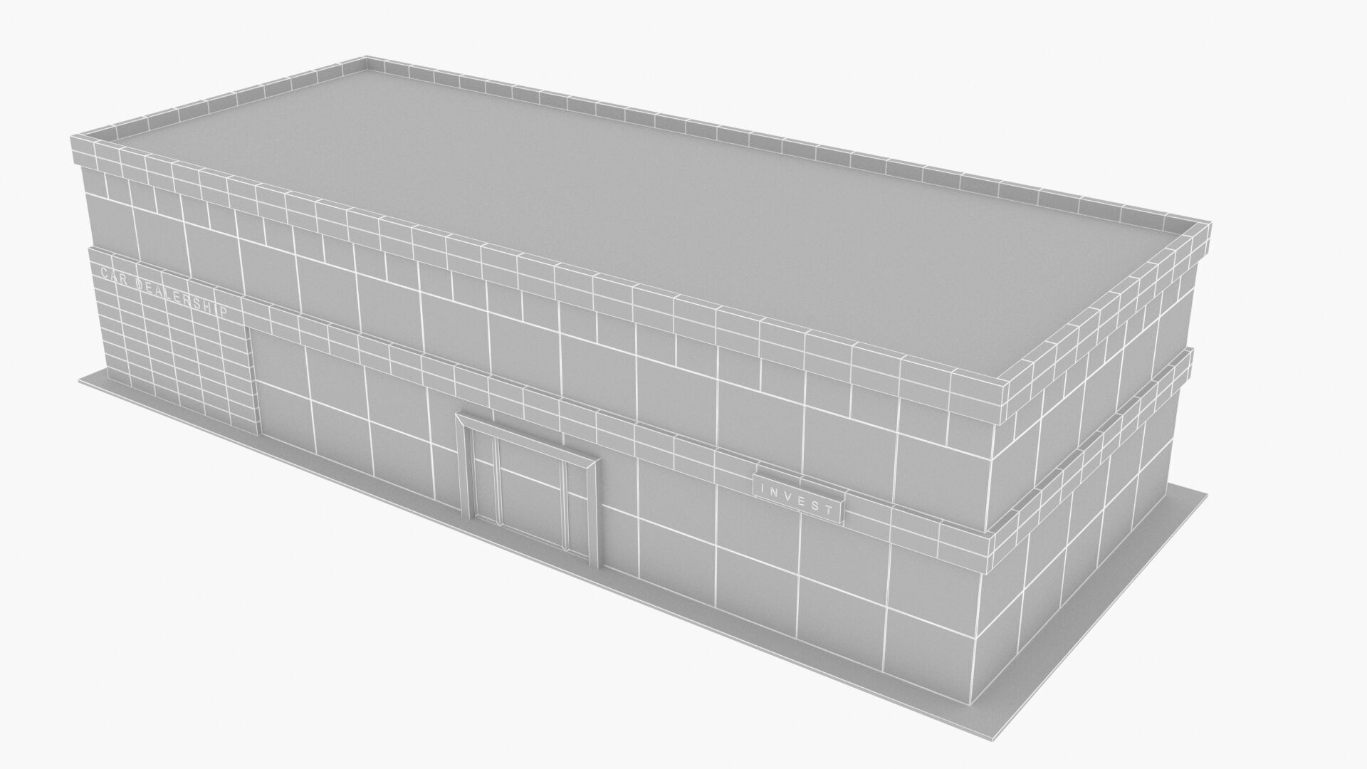 car dealership Low-poly 3D model_10