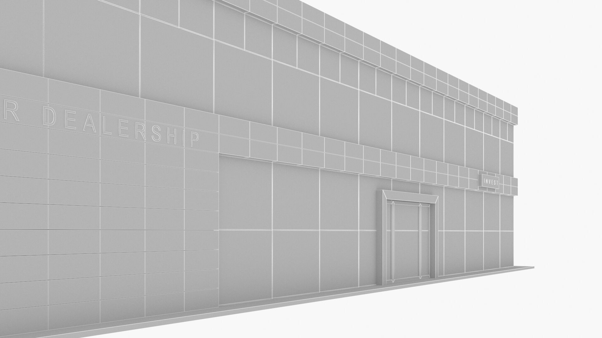 car dealership Low-poly 3D model_9