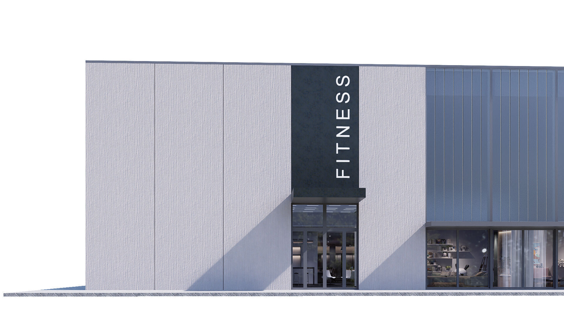 fitness gym Low-poly 3D model_5