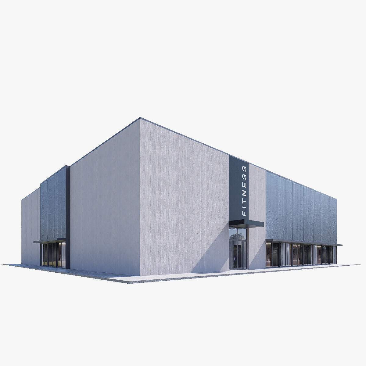 fitness gym Low-poly 3D model_7