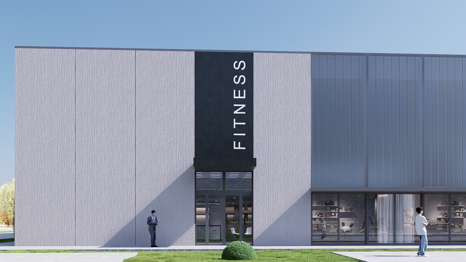 fitness gym Low-poly 3D model_1