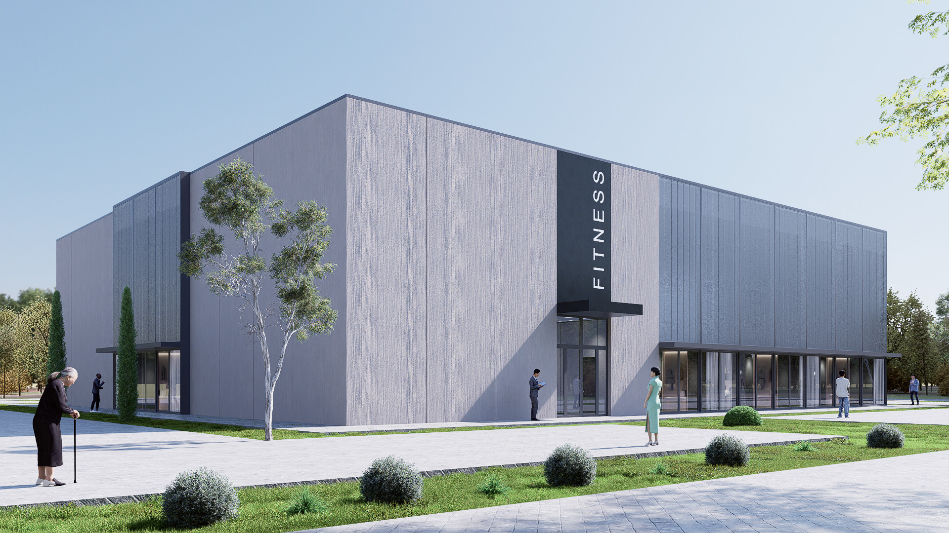 fitness gym Low-poly 3D model_4