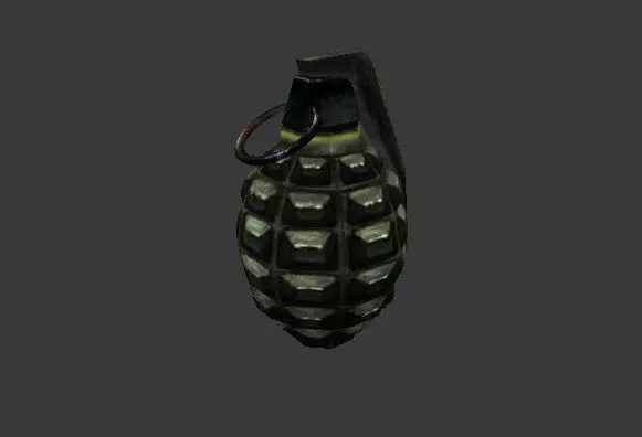 Frag grenade Free low-poly 3D model_0