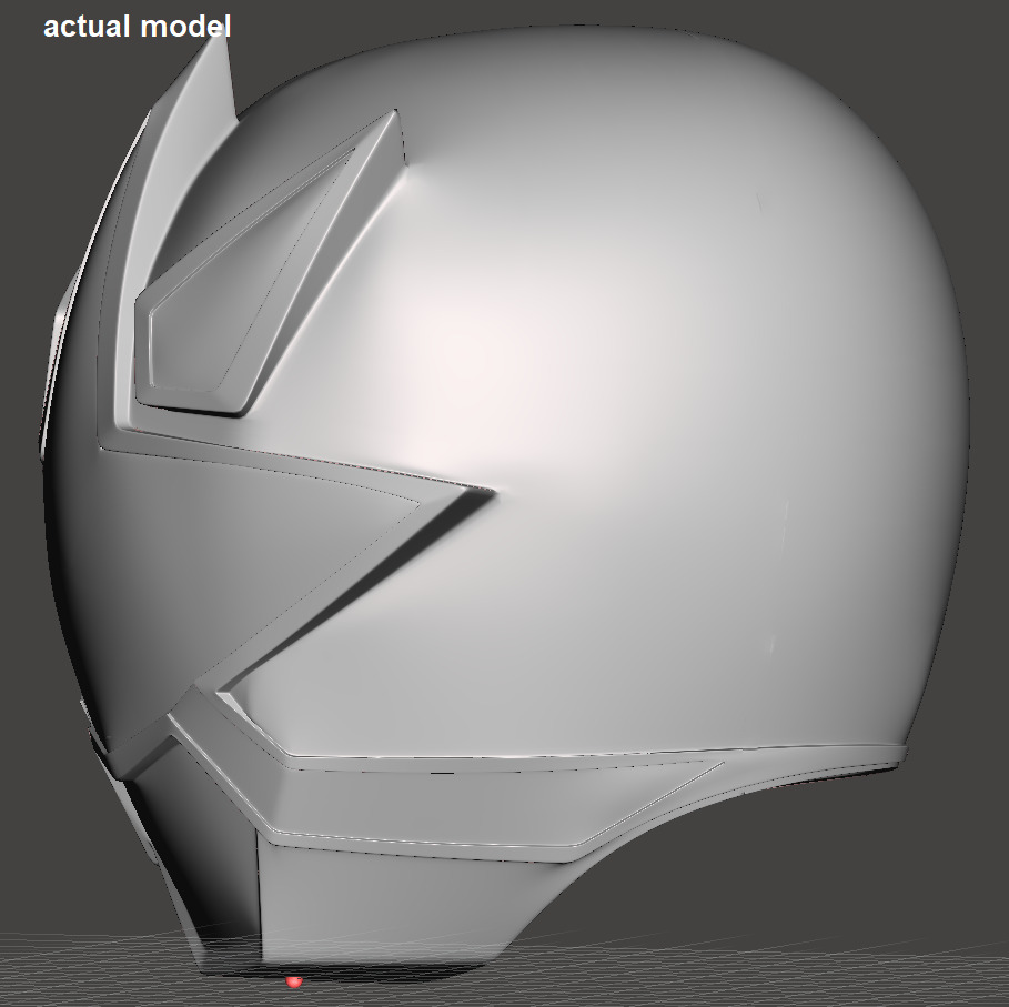 Power Rangers Samurai Gold Ranger helmet 3D print model_6