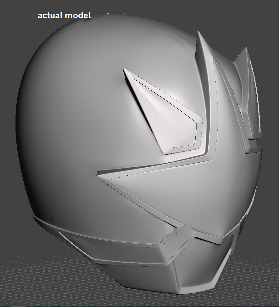 Power Rangers Samurai Gold Ranger helmet 3D print model_4
