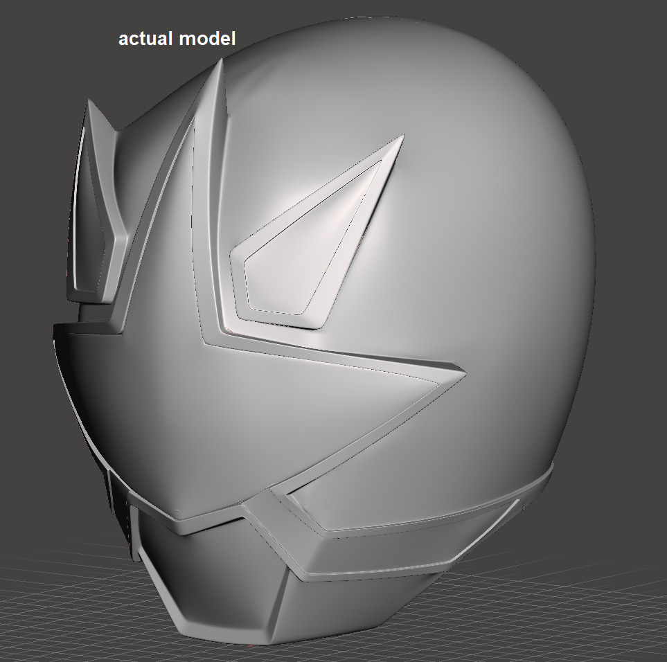 Power Rangers Samurai Gold Ranger helmet 3D print model_7