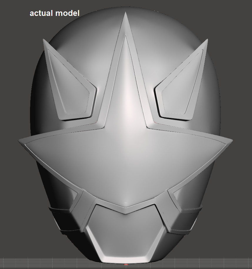 Power Rangers Samurai Gold Ranger helmet 3D print model_5