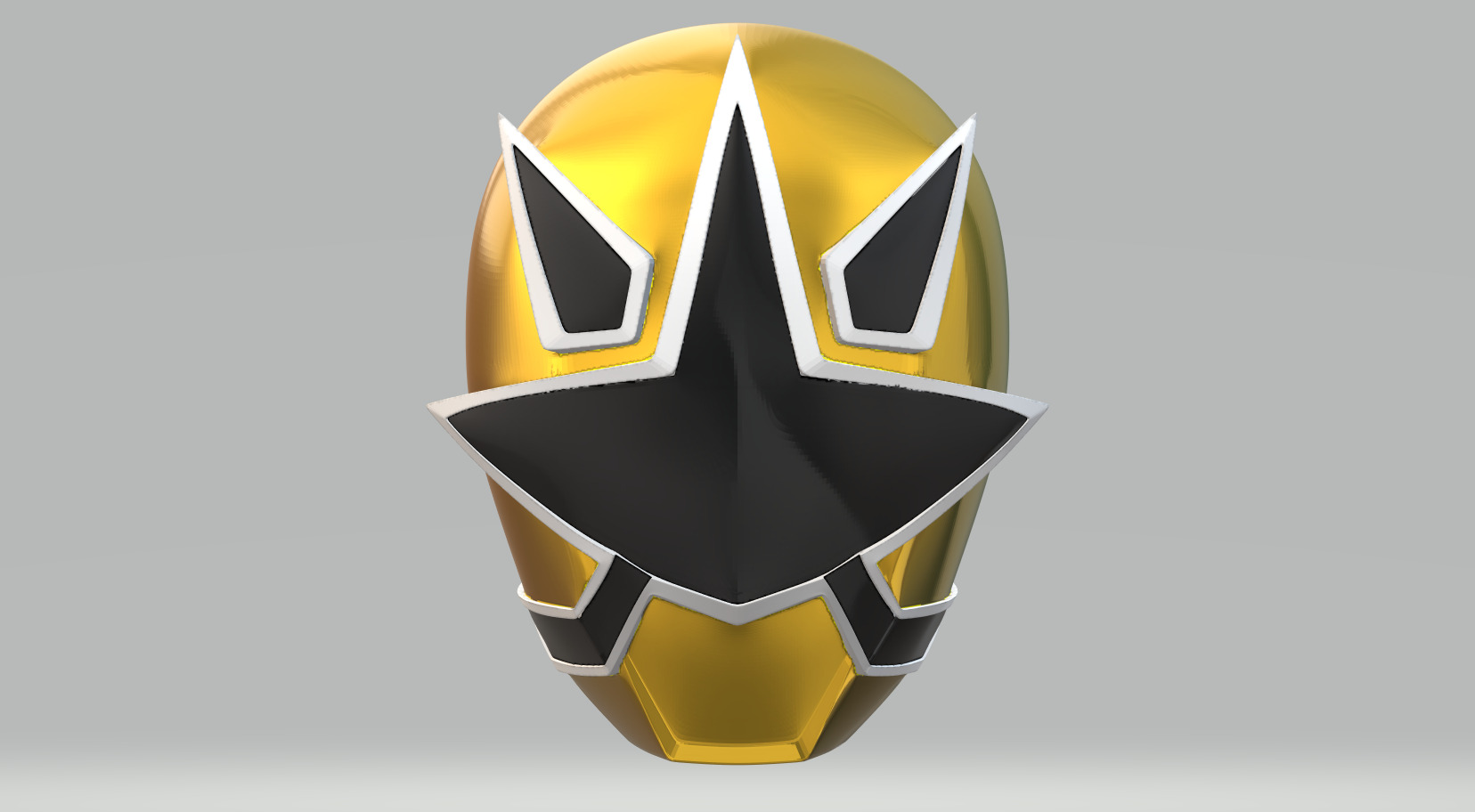 Power Rangers Samurai Gold Ranger helmet 3D print model_2