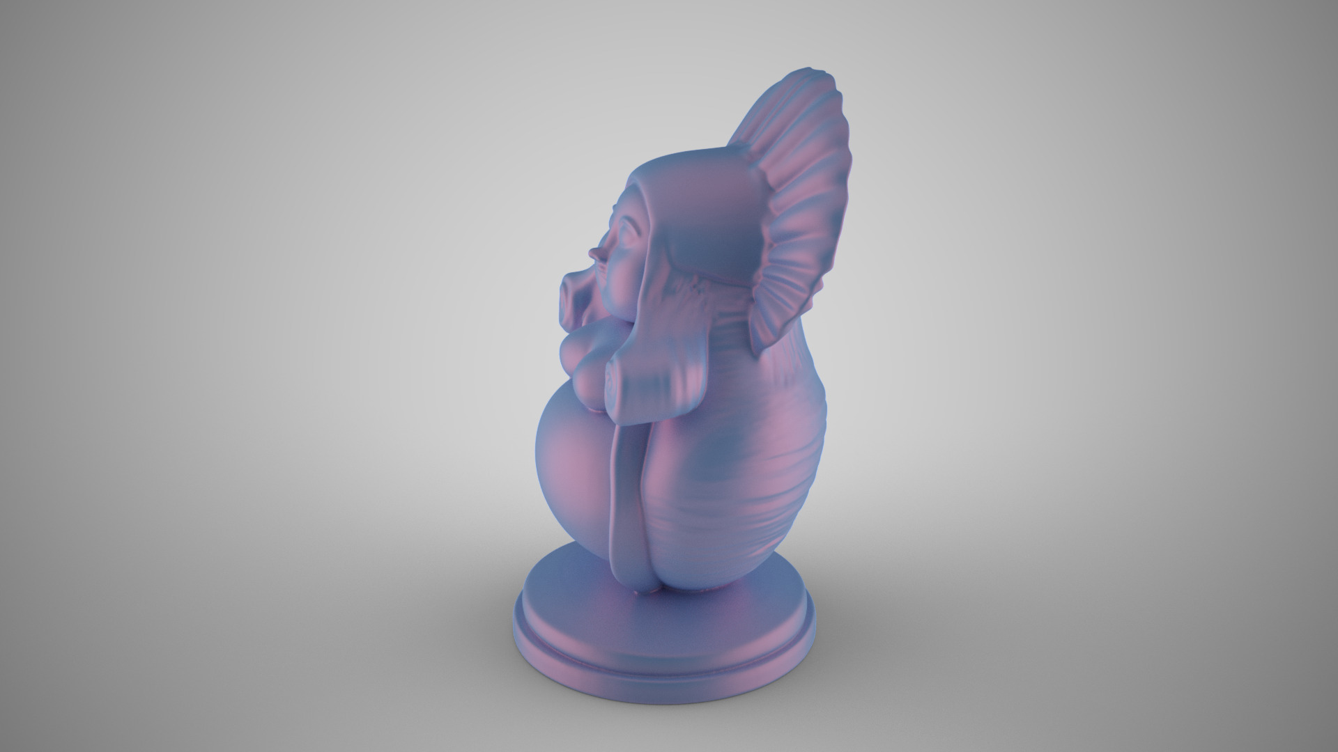 Abstract Seashell Woman 3D print model_7