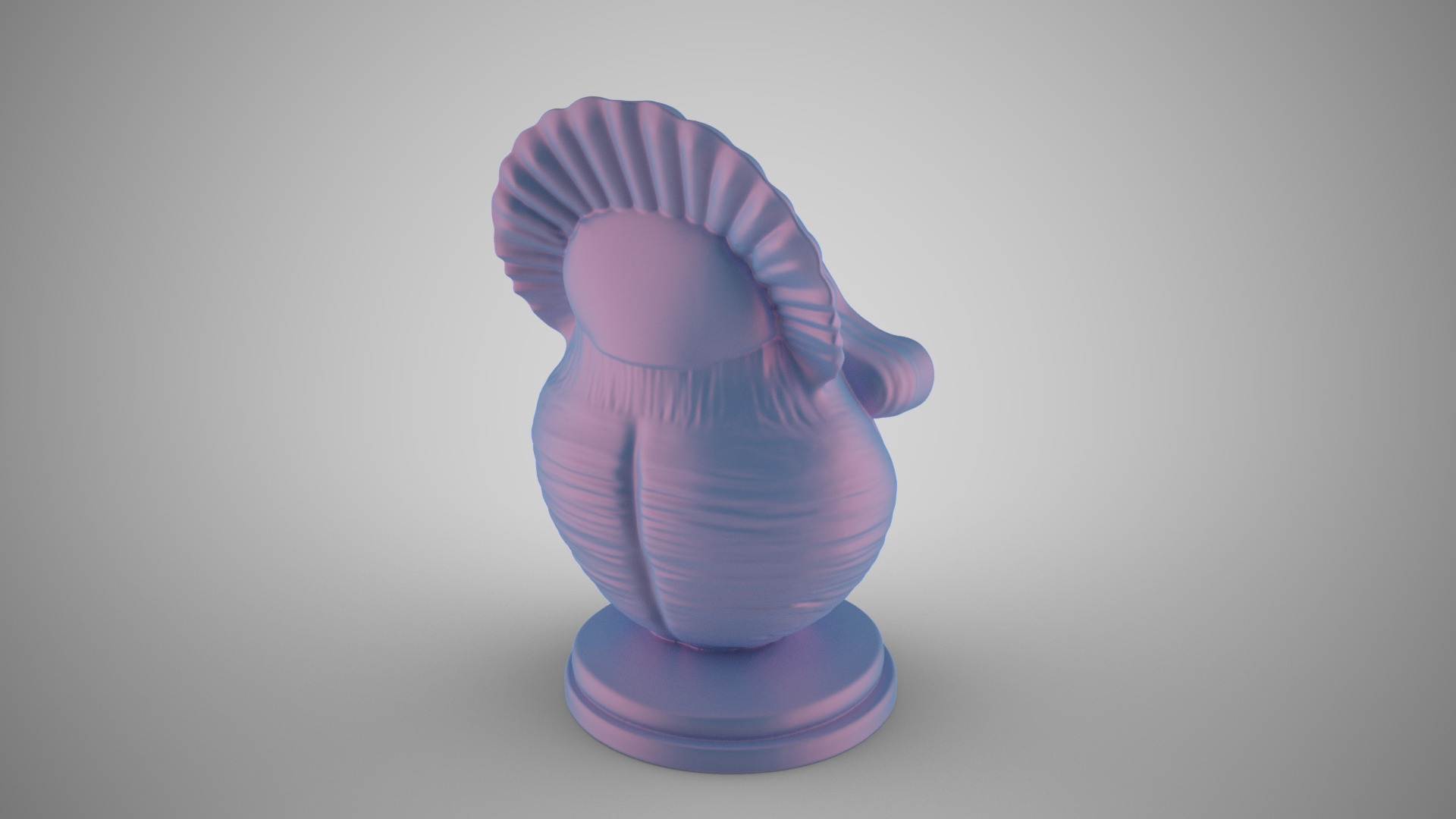 Abstract Seashell Woman 3D print model_3