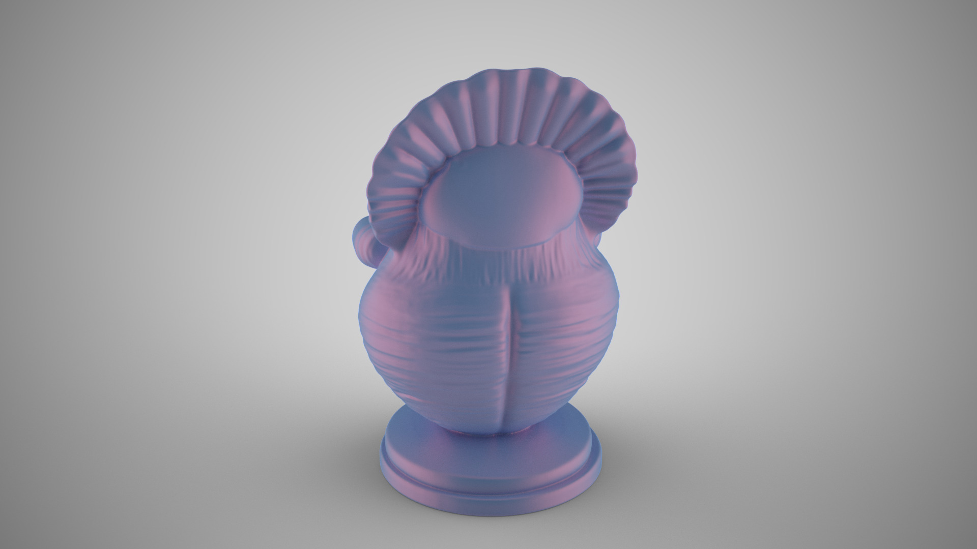 Abstract Seashell Woman 3D print model_4