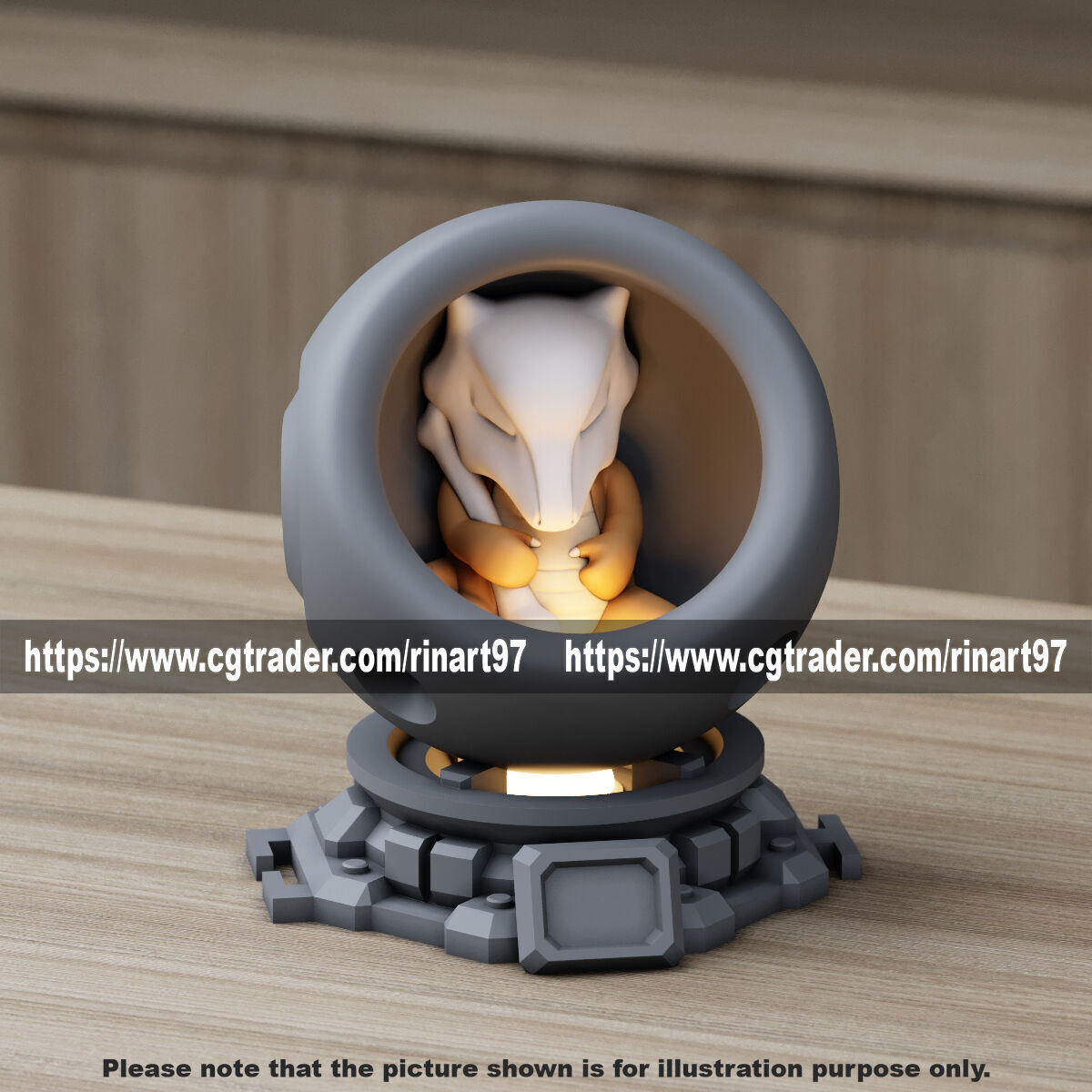 Marowak in healing machine pods from pokemon 3D print model_4