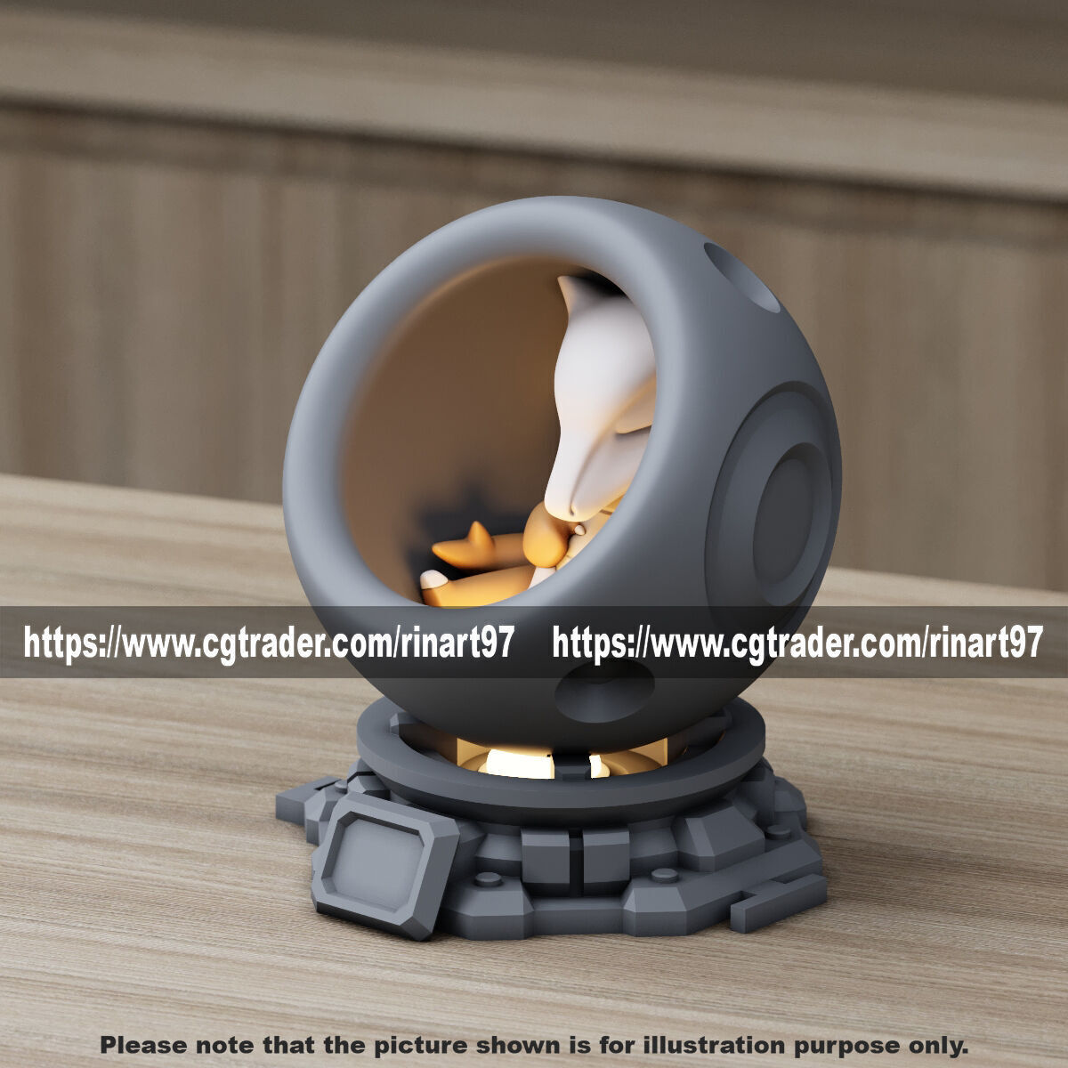 Marowak in healing machine pods from pokemon 3D print model_8