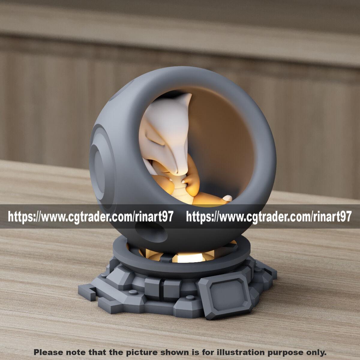 Marowak in healing machine pods from pokemon 3D print model_6
