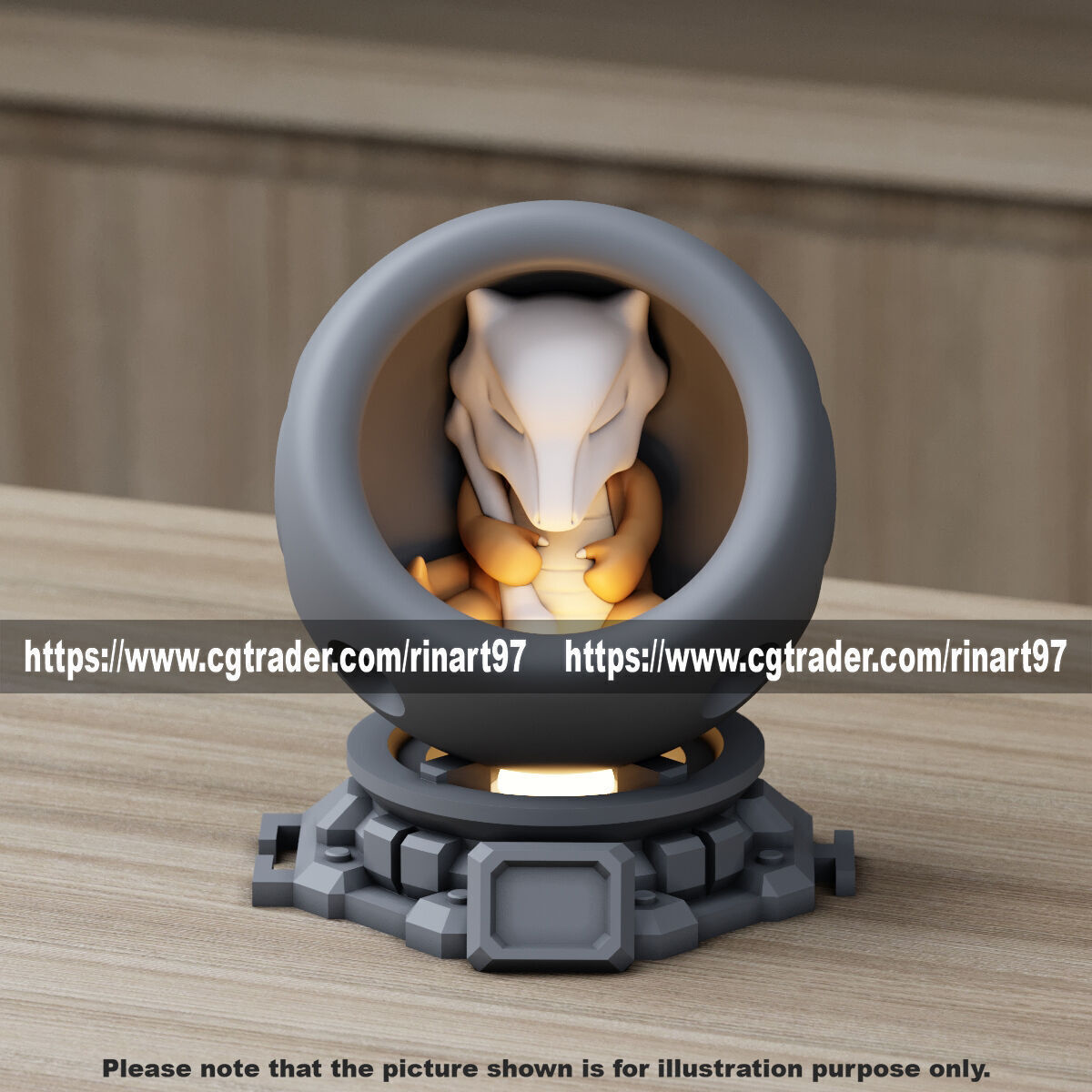 Marowak in healing machine pods from pokemon 3D print model_3