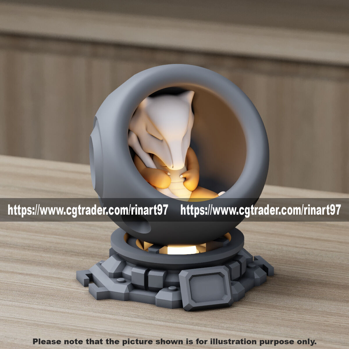 Marowak in healing machine pods from pokemon 3D print model_5