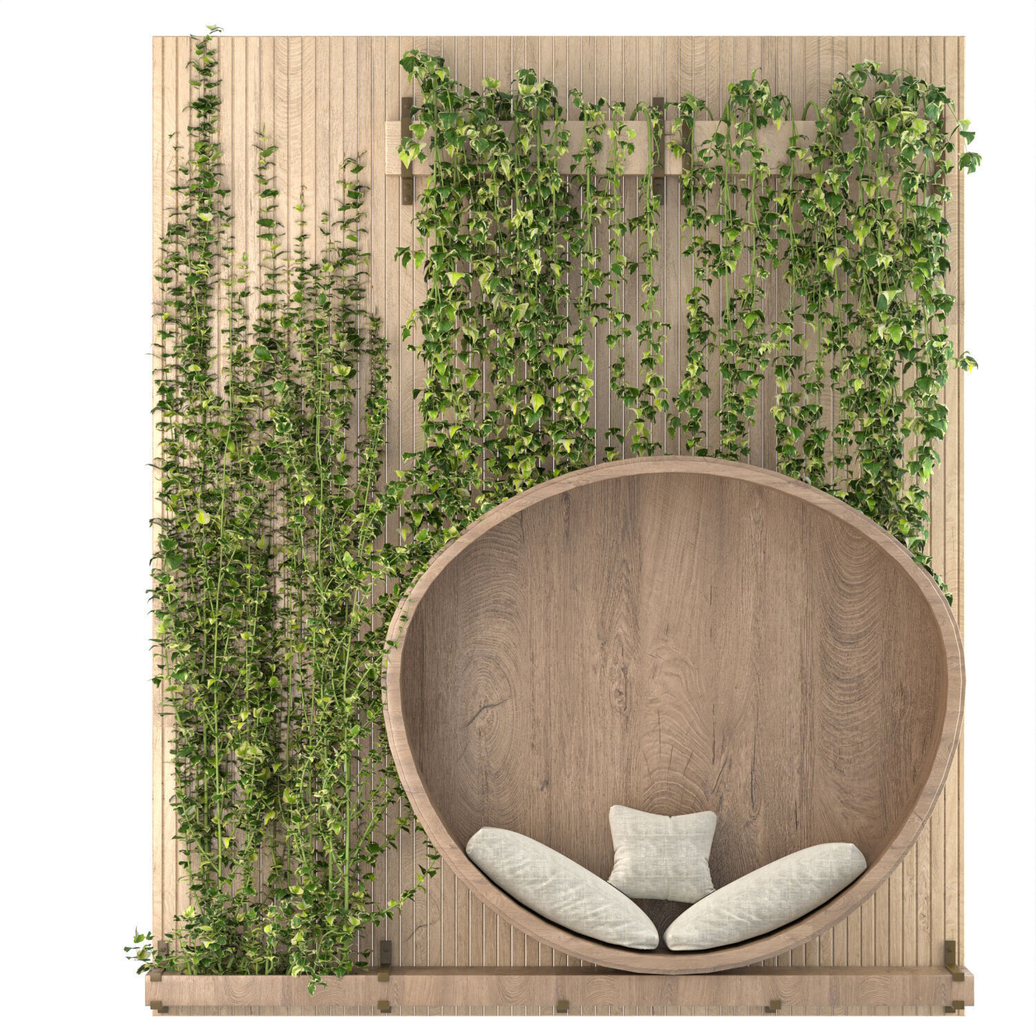 Boho Wall Plant Furniture 02 3D model_2