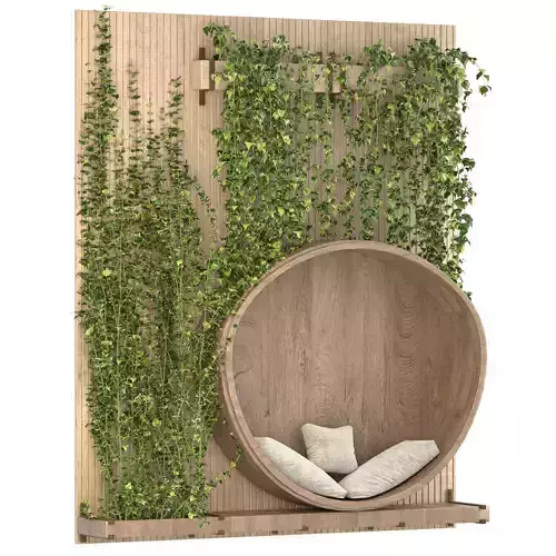 Boho Wall Plant Furniture 02 3D model