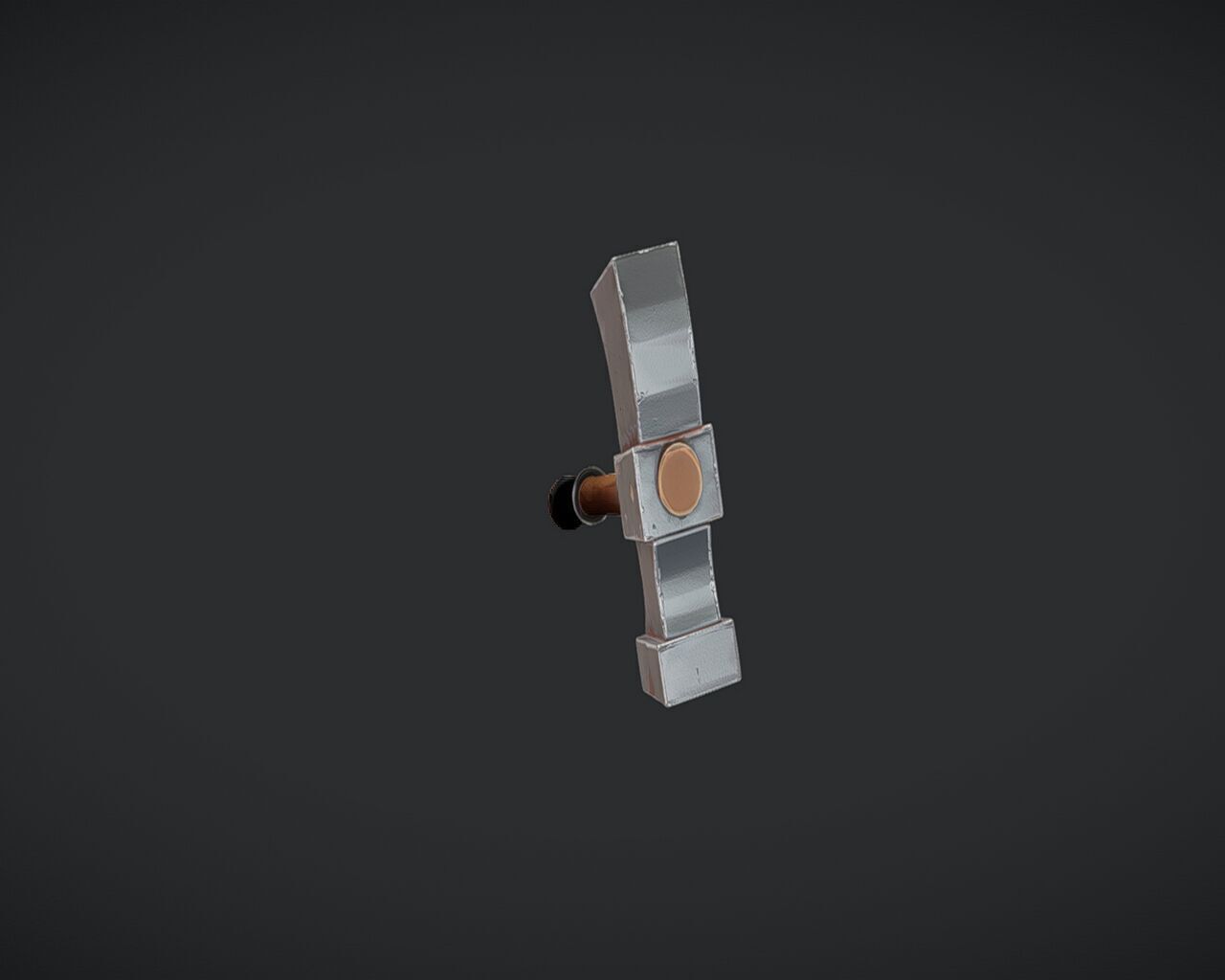 Single handed battle axe 3D model_6