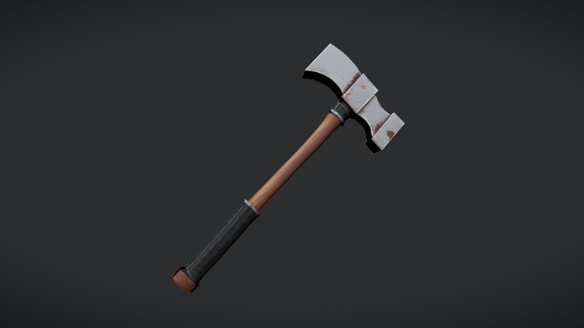 Single handed battle axe 3D model_24