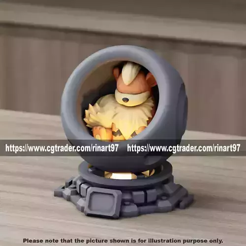 Growlithe in healing machine pods from pokemon