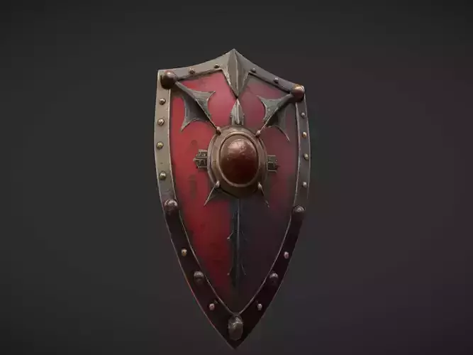 Ornate medieval shield