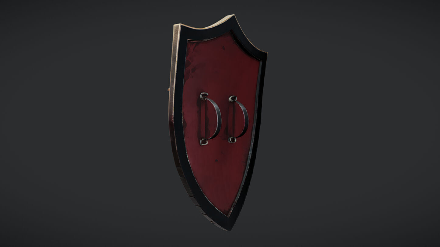 ornate medieval shield 3D model_23