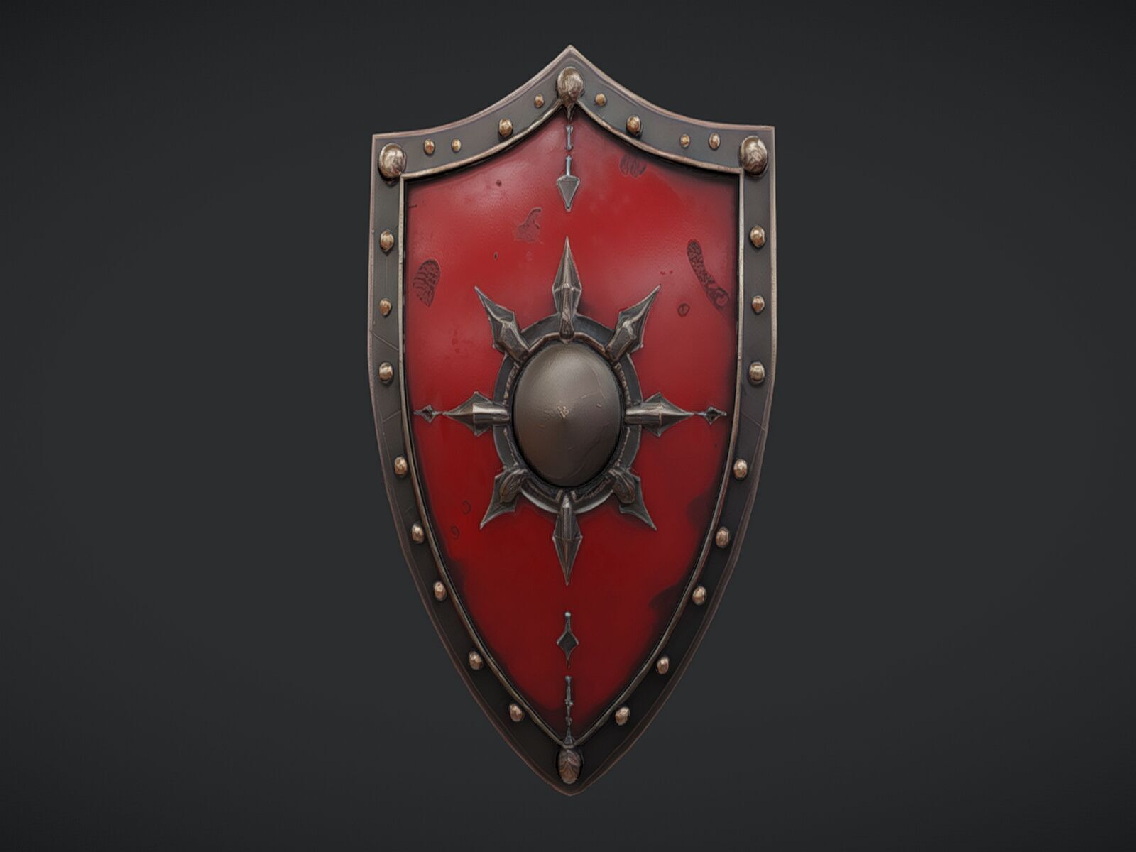 medieval decorative shield 3D model_38