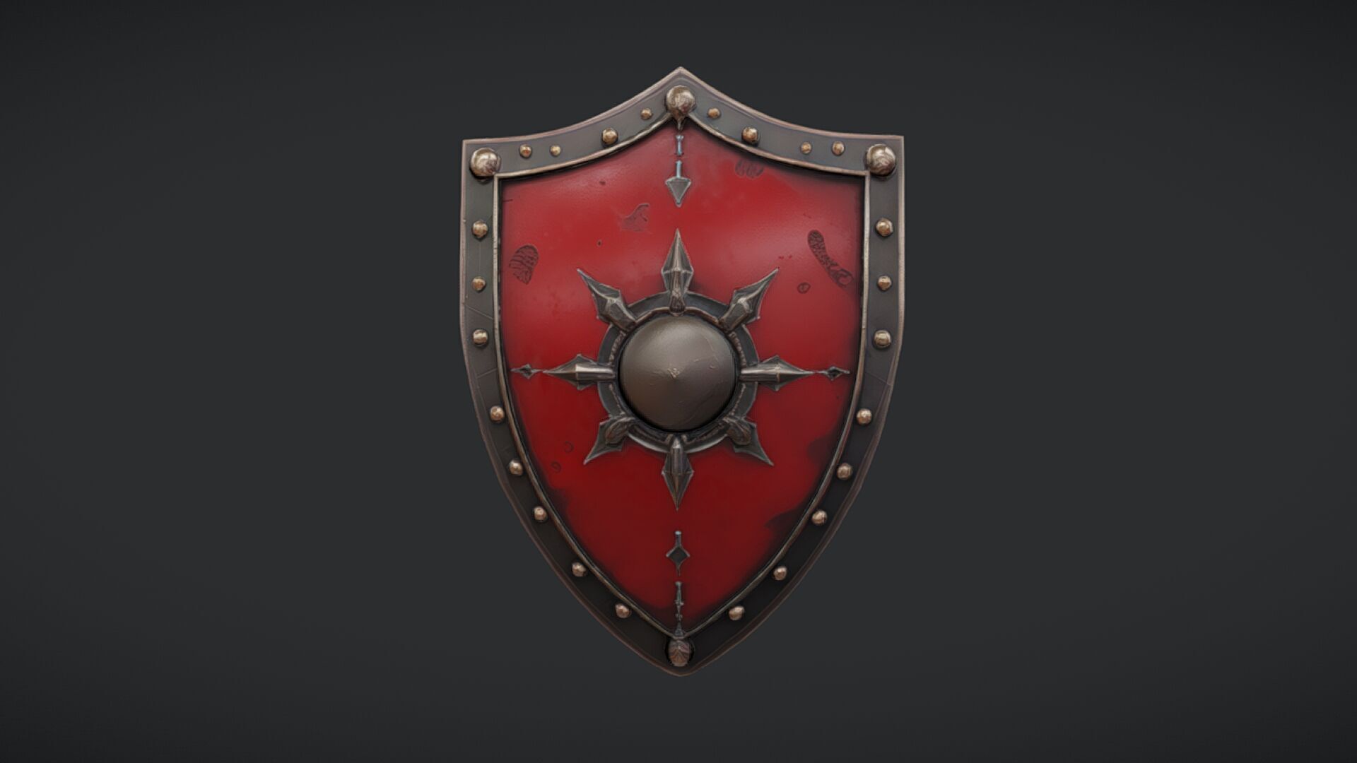 medieval decorative shield 3D model_39