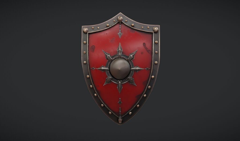 medieval decorative shield 3D model_29