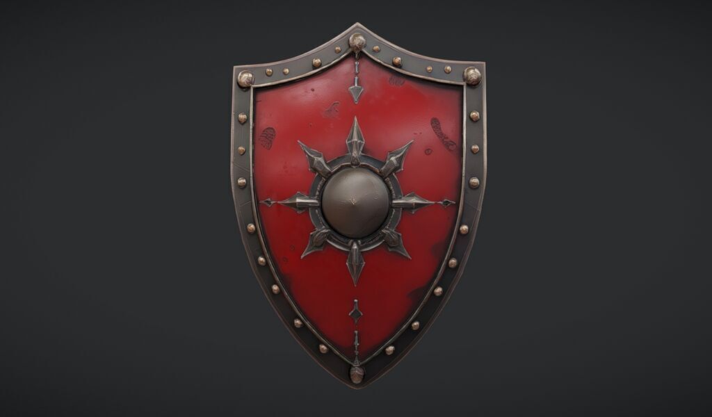 medieval decorative shield 3D model_25