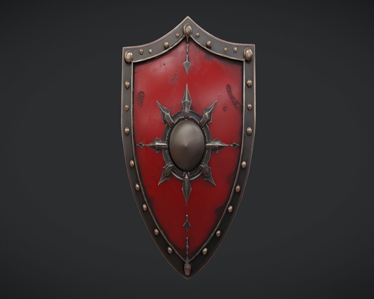 medieval decorative shield 3D model_16