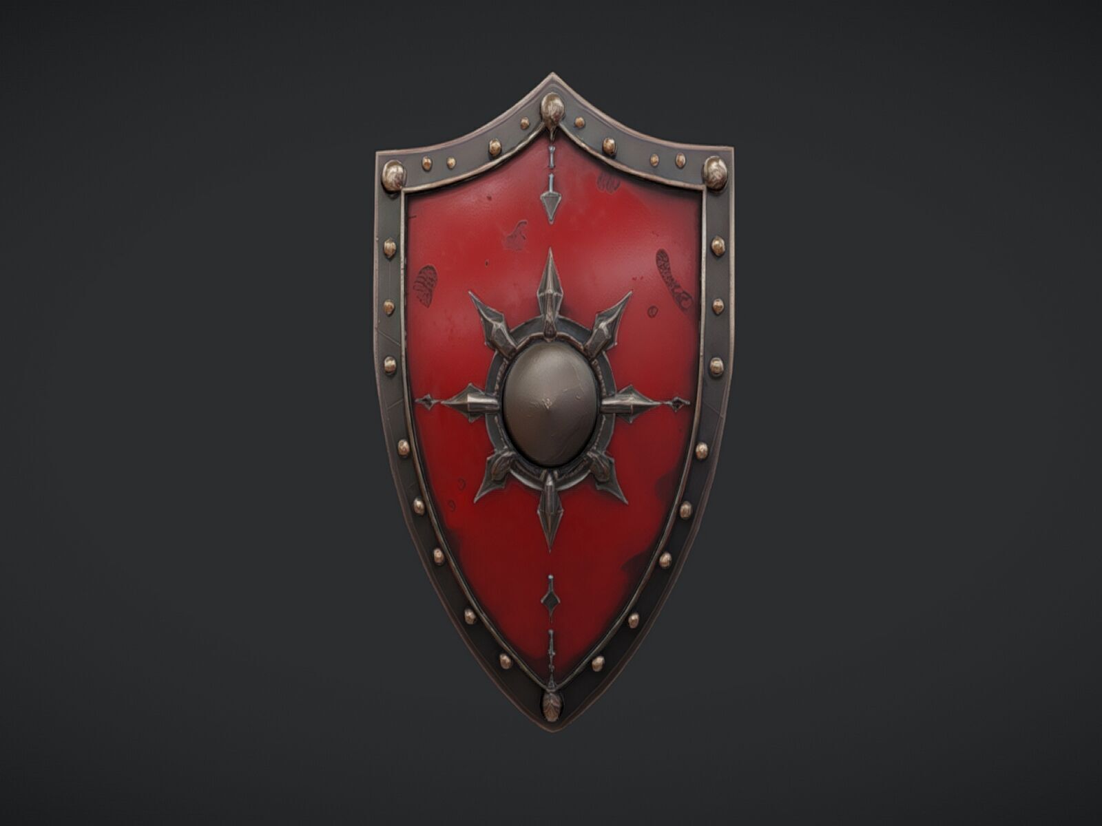 medieval decorative shield 3D model_24