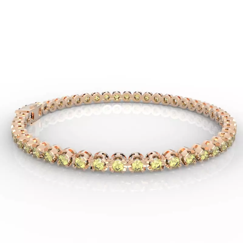 3pt Gem Or Diamond Tennis Bracelet 3D print model_0