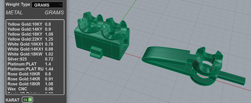 3pt Gem Or Diamond Tennis Bracelet 3D print model_3