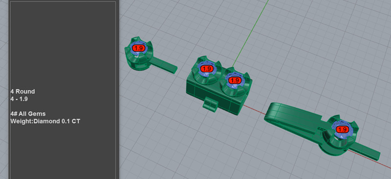 3pt Gem Or Diamond Tennis Bracelet 3D print model_2