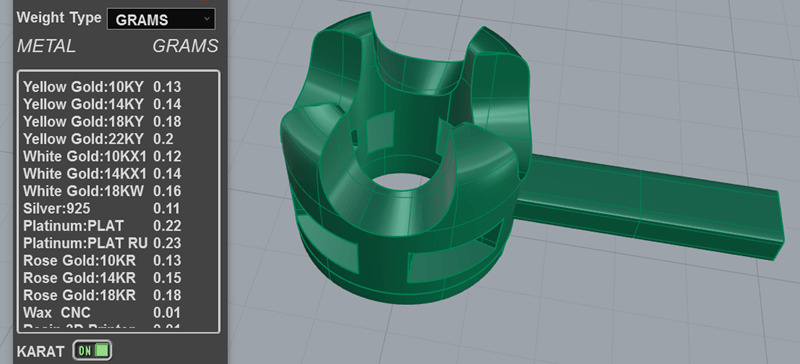 4pt Gem Or Diamond Tennis Bracelet 3D print model_3