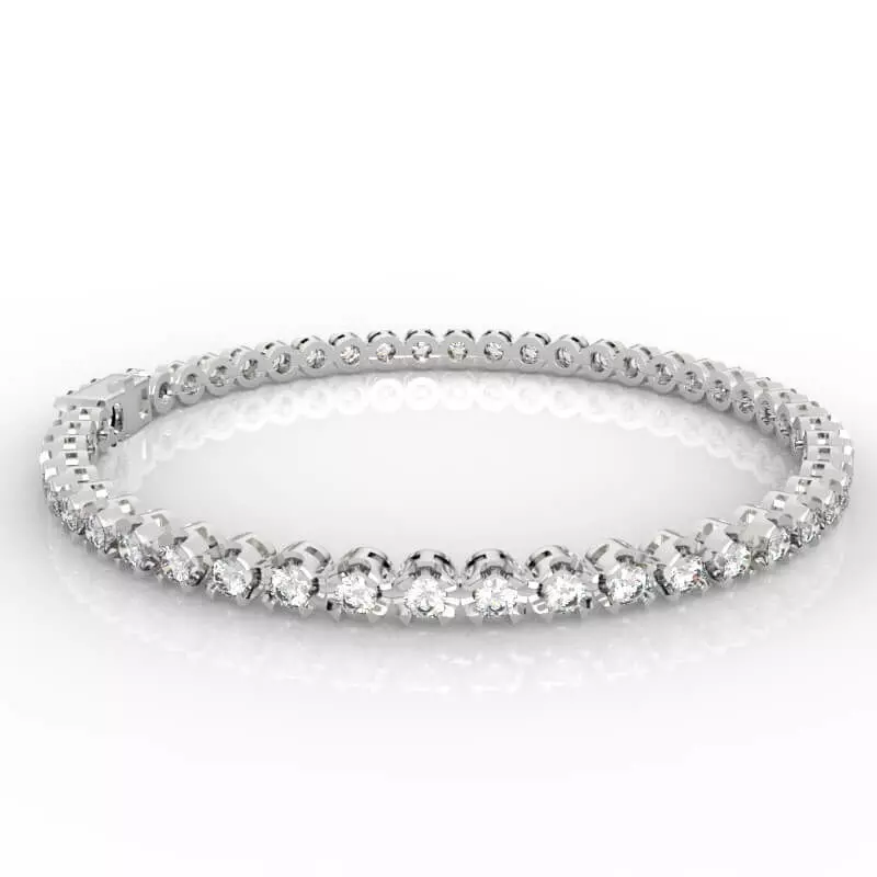 4pt Gem Or Diamond Tennis Bracelet 3D print model_0