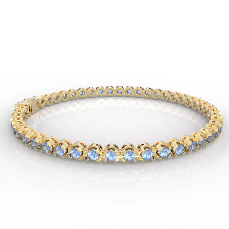 5pt Gem Or Diamond Tennis Bracelet 3D print model_0