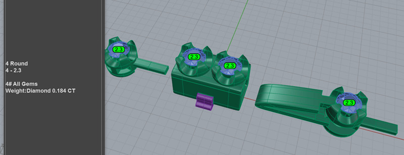 5pt Gem Or Diamond Tennis Bracelet 3D print model_1