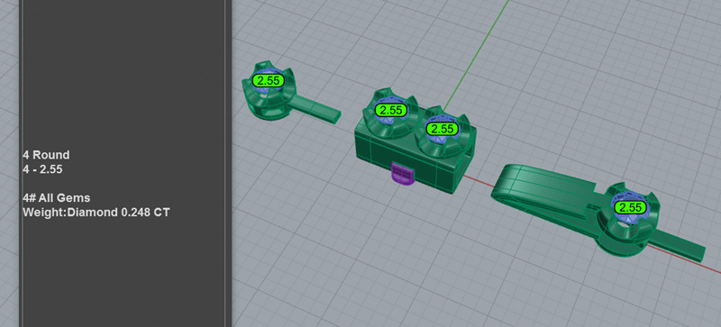 6pt Gem Or Diamond Tennis Bracelet 3D print model_2