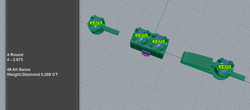 7pt Gem Or Diamond Tennis Bracelet 3D print model_2