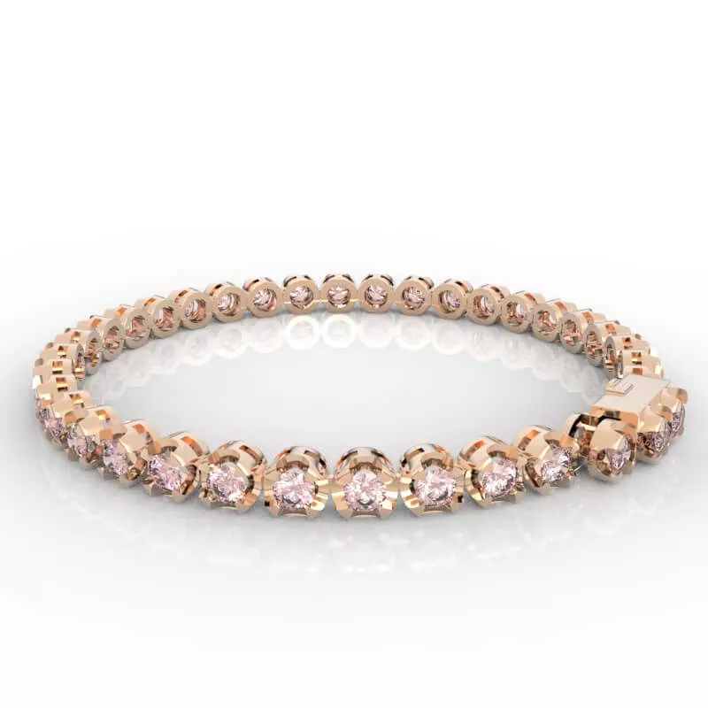 7pt Gem Or Diamond Tennis Bracelet 3D print model_0