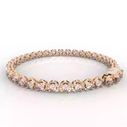 7pt Gem Or Diamond Tennis Bracelet 3D print model 7pt Gem Or Diamond Tennis Bracelet 3D print model