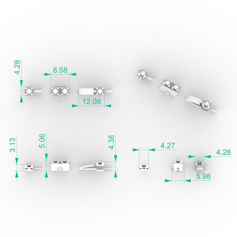 7pt Gem Or Diamond Tennis Bracelet 3D print model_1