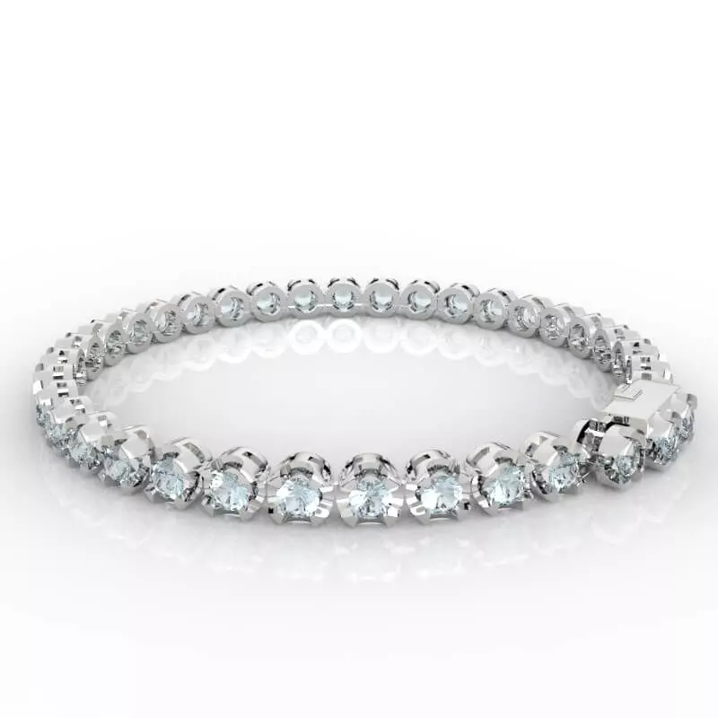8pt Gem Or Diamond Tennis Bracelet 3D print model_0