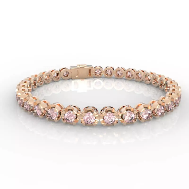 9pt Gem Or Diamond Tennis Bracelet 3D print model_0