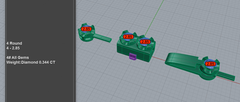 9pt Gem Or Diamond Tennis Bracelet 3D print model_2